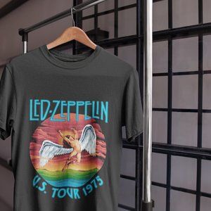 Led Zeppelin Tour 1975 Throwback Reprint Unisex T-Shirt